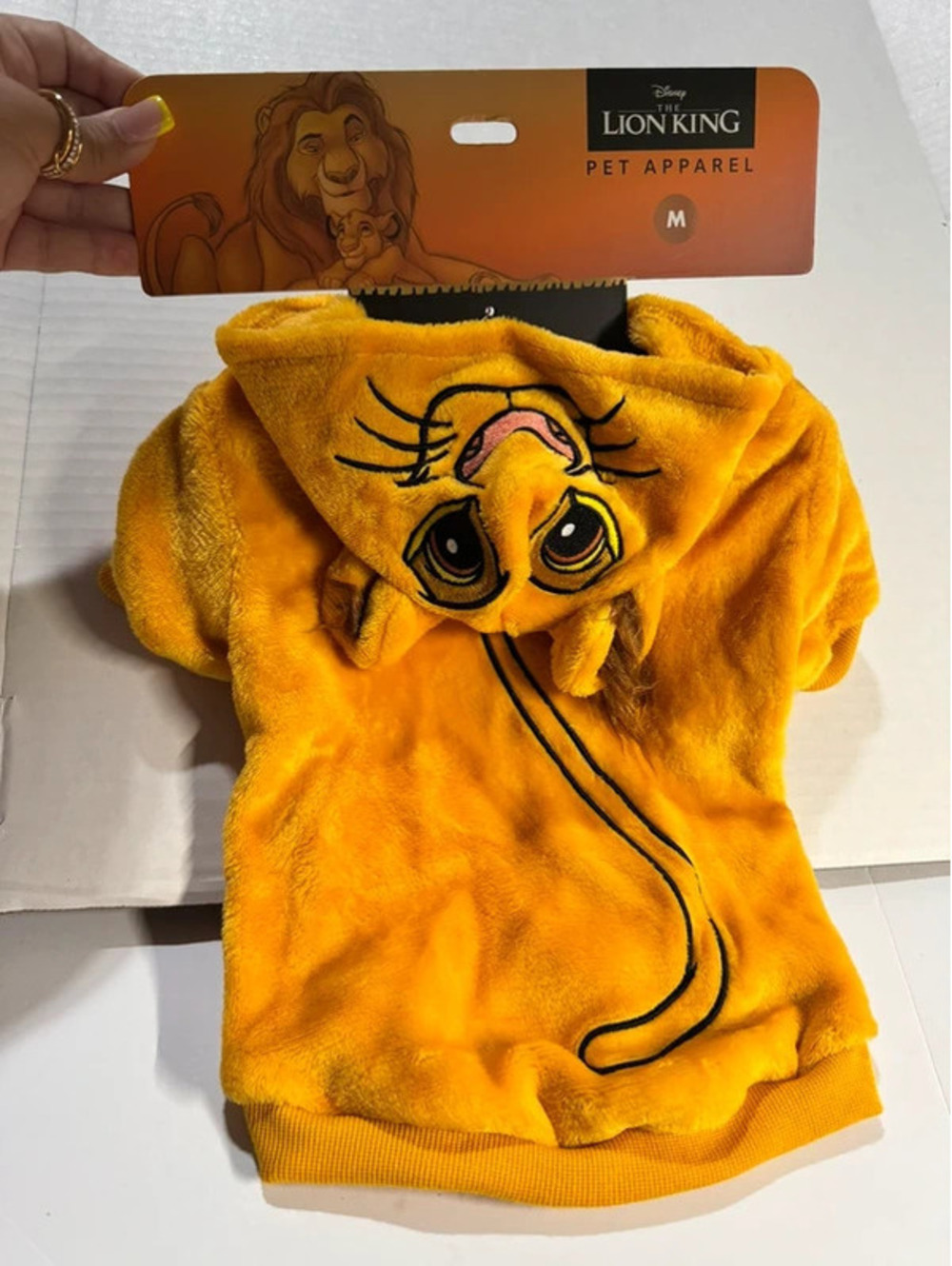 Disney Lion King Simba Pet Hoodie Halloween Costume Medium NWT